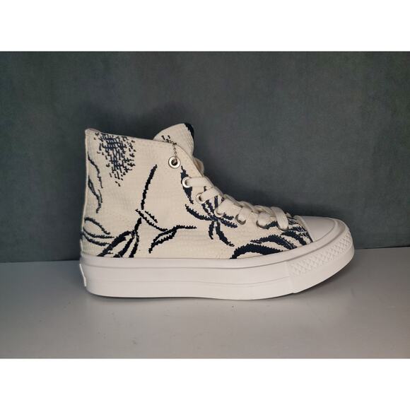 RARE Converse First String Chuck Taylor All Star Woven Floral Vibram Womens 8 - Picture 7 of 16